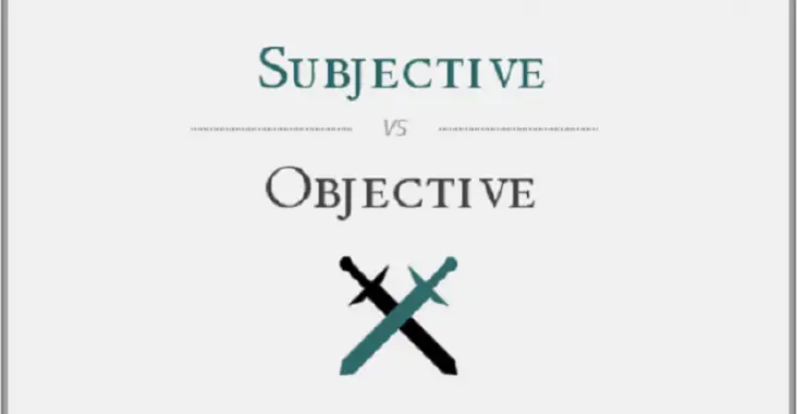 difference between subjective and objective