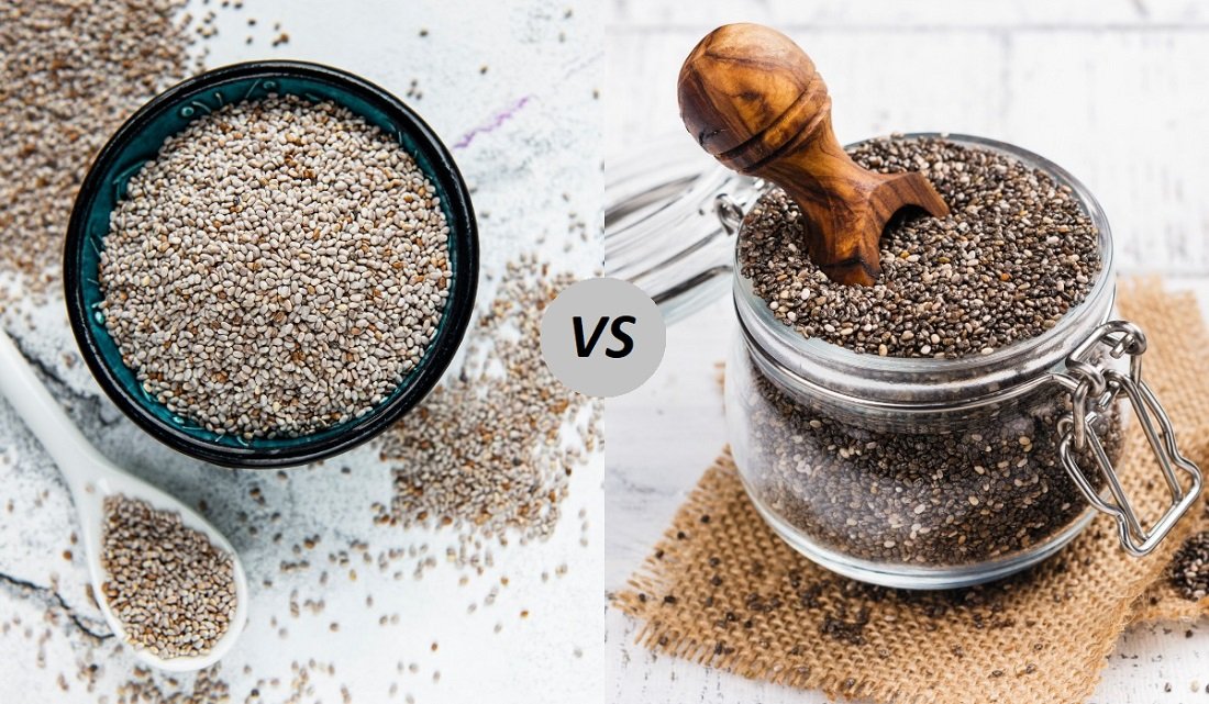 Difference between White and Black Chia Seeds