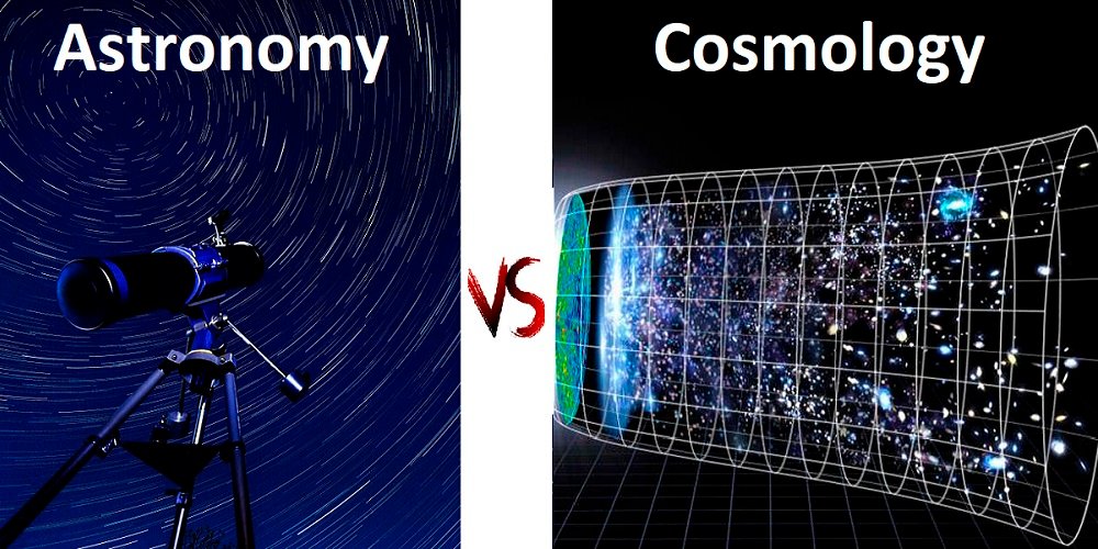 difference between astronomy and cosmology