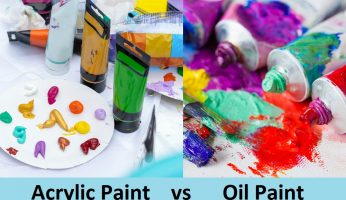 difference between acrylic & oil paint