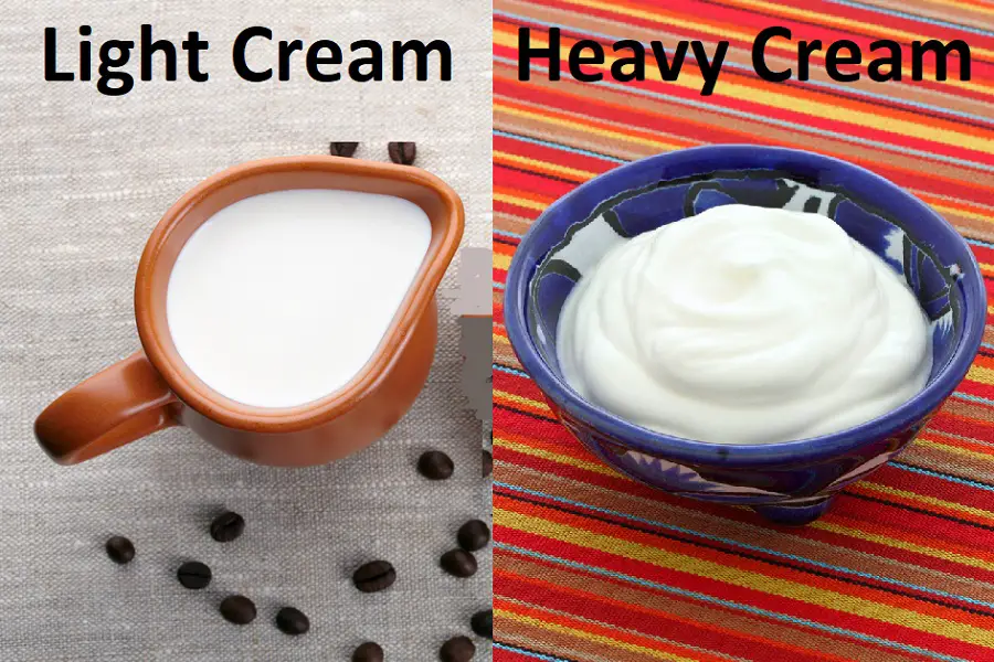 Key Differences Between Light Cream And Heavy Cream