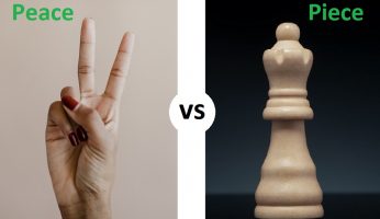 difference between peace and piece