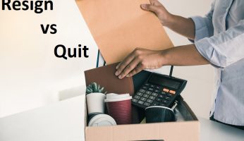 difference between resign and quit