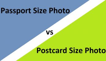 difference between passport size photo and postcard size photo